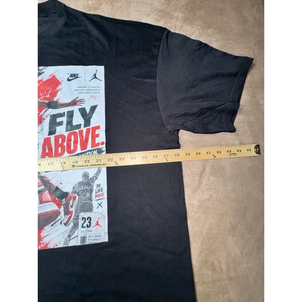Air Jordan Fly Above Chicago Bulls NBA Black Mens Tshirt SZ 3XL Michael Jordan